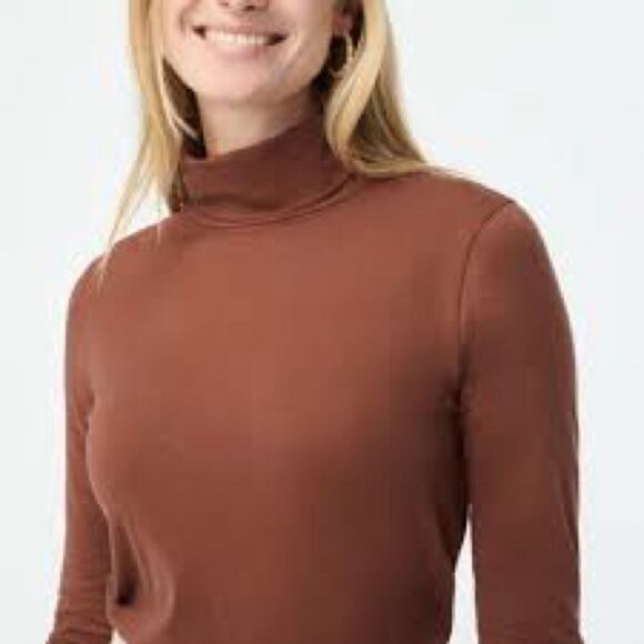 NWT J CREW Factory Tissue turtleneck in Chocolate brown - Picture 2 of 4